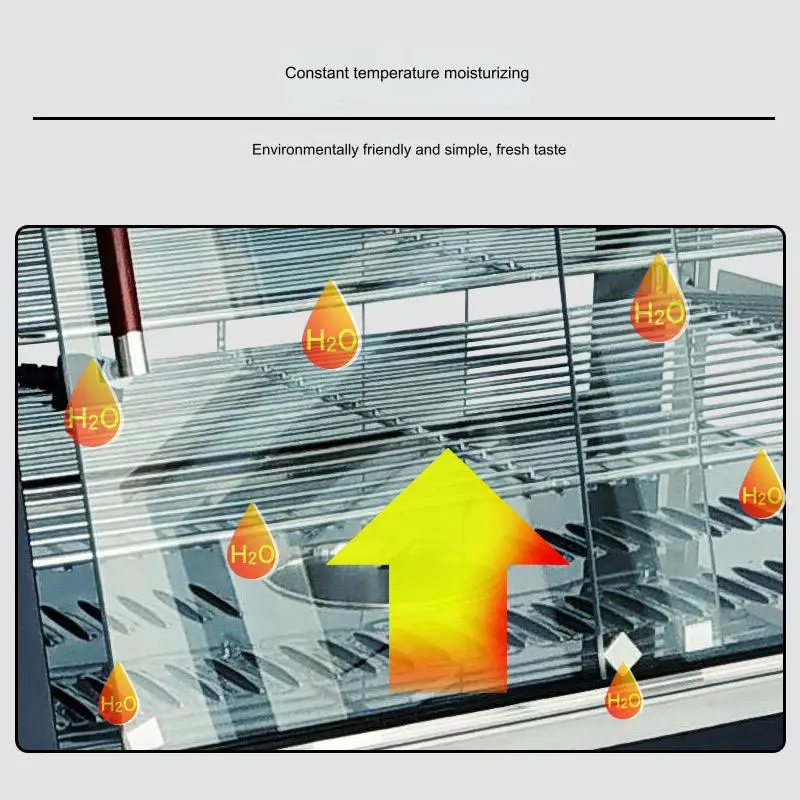 Commercial Hamburger Warming Cabinet Drawer Display Cabinet Constant Temperature Heating Warm Arc Double Door Equipment 6