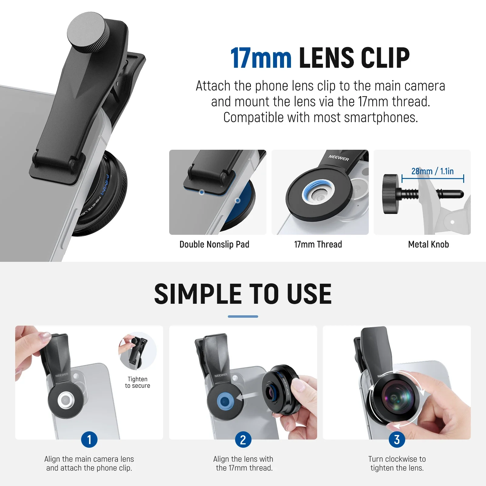 VR Fish Eye Lens For iPhone 1716 Pro Max Android S25 Ultra,Panoramic Fisheye Vie