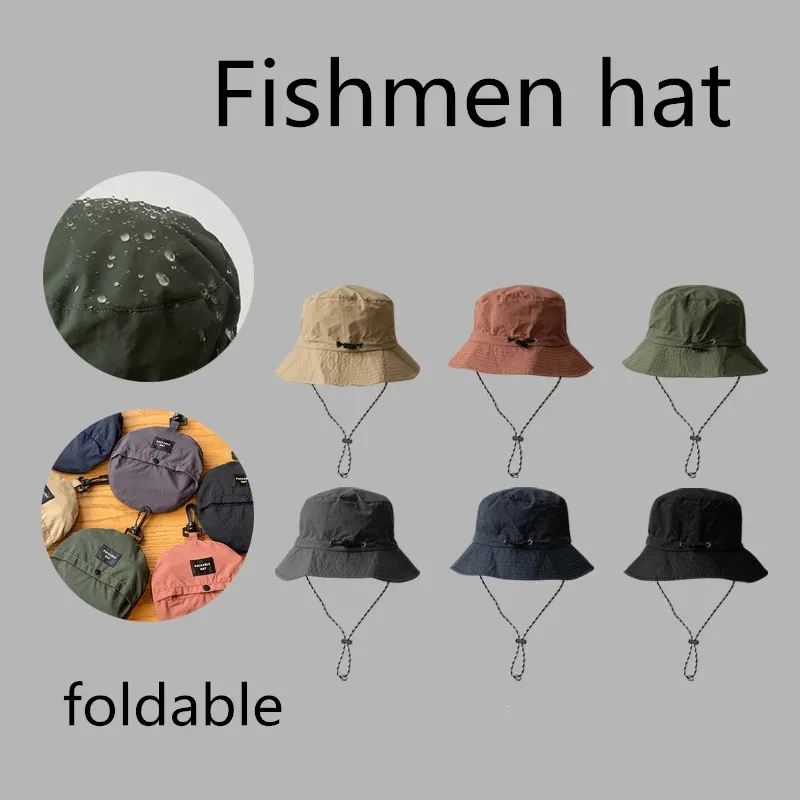 Fisherman Hat Women/Men Foldable Waterproof Summer Sun Anti-UV Protection Camping Hiking Mountaineering Caps Outdoor Hat 4