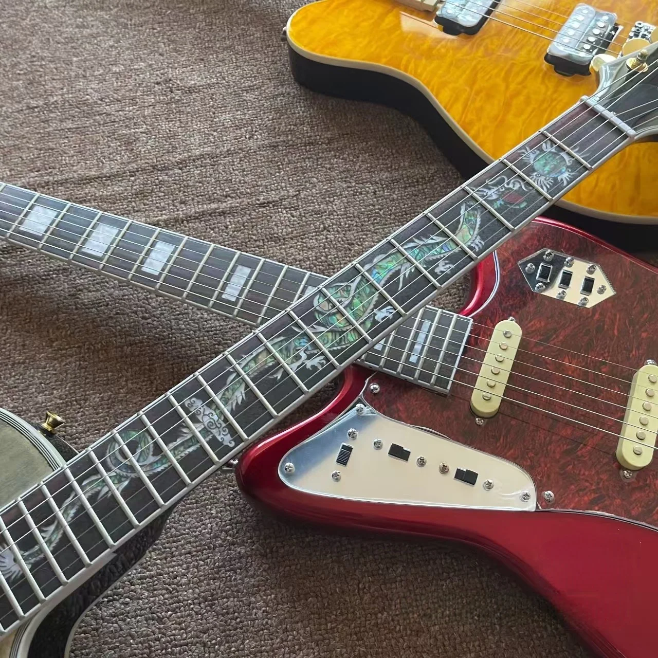 ローズウッド指板,エレキギター用,ダブルピックアップ,22フレット,6弦