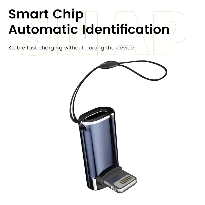 엘보우 90도 USB 타입 C - 라이트닝 어댑터 PD 27W 라이트닝(남성) - USB C 라이트닝 어댑터 아이폰 아이패드 연결용