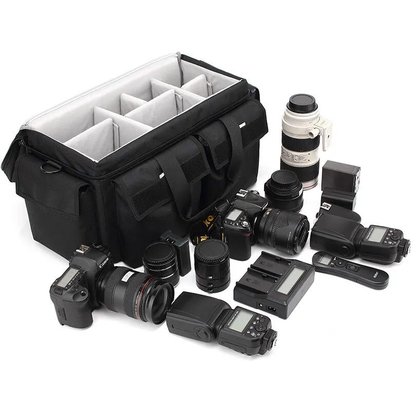 DC4323 카메라 가방 대용량 Slr 어깨 가방 전문 사진 압력 방지 사진 핸드백 6pcs 파티션