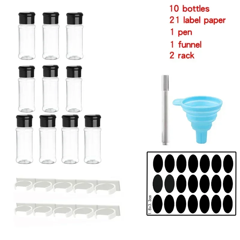 Versatile Spice Jar Set - Seasoning and Condiment Organizer