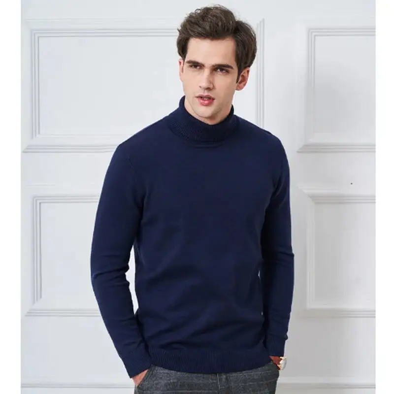 Cashmere Cotton Blend Turtleneck Men Sweater Autumn Winter Daily Basic Warm Knitted Pullover Man Casual Jumper Pull Homme turtleneck sweater,basic sweater