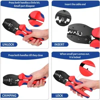 Solar Crimping Pliers Tools Kit For MC4 Cable Electeical Connectors Solar Panel PV Cable 6 Male Female Connectors Termianls Sets 2