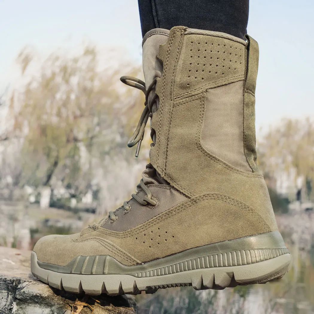 

Army Boots Military Men Tactical Military Boots Sage Green Tactical Boots Men Rubber Mid-Calf Combat Boots Men