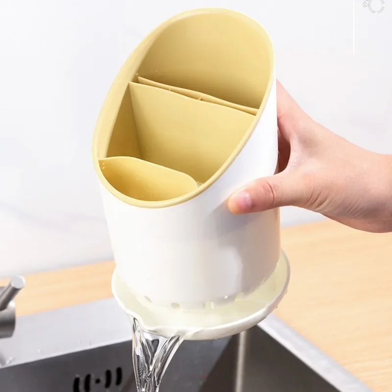 Space Saving Tableware Storage Rack New Drainage Hole with Tray Chopstick Holder Detachable Large Capacity Household Drain Rack 4