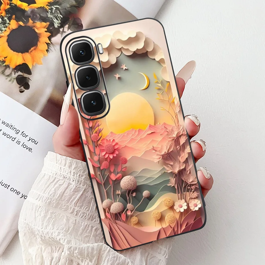 Cute Painted Soft Silicone Phone Case Cover for Infinix Hot 60 Series