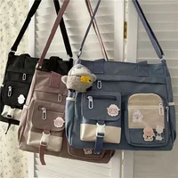 Waterproof Canvas Women Handbags Shoulder Bag Nylon Ladies Messenger Bag Oxford Crossbody Bags Tote Book Bags for Girls Satchels - Image 2