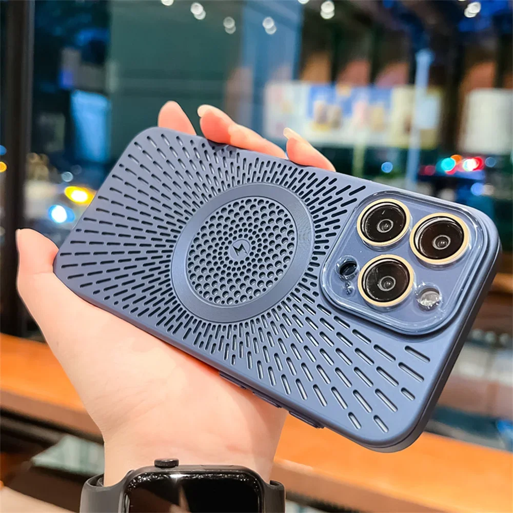 Ultra Slim Magnetic Case with Breathable Matte Finish and Wireless Charging Capability