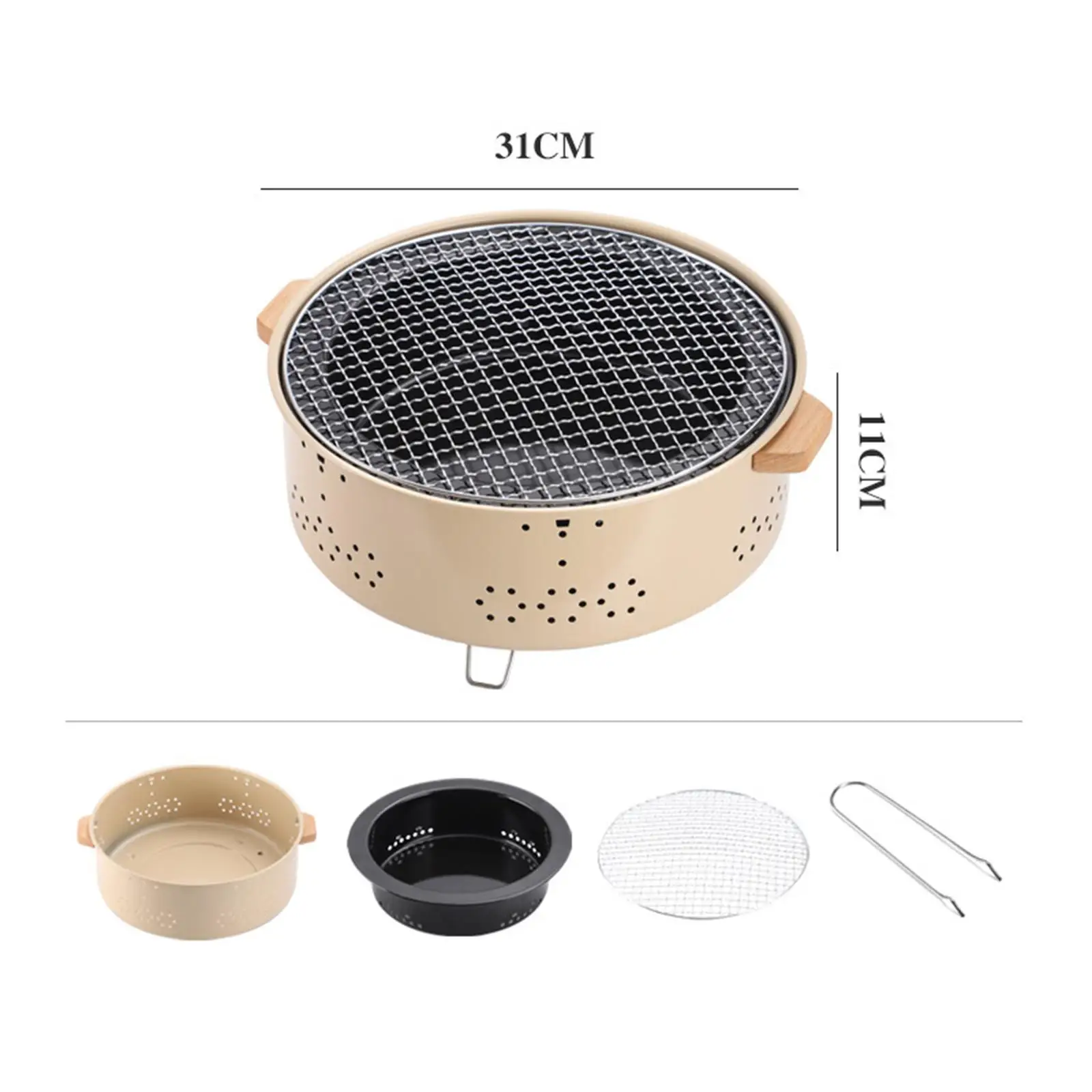 Tea Stove Round Firepit Fire Pits Furnace Barbecue Stove BBQ Grill Wood Burning images - 6