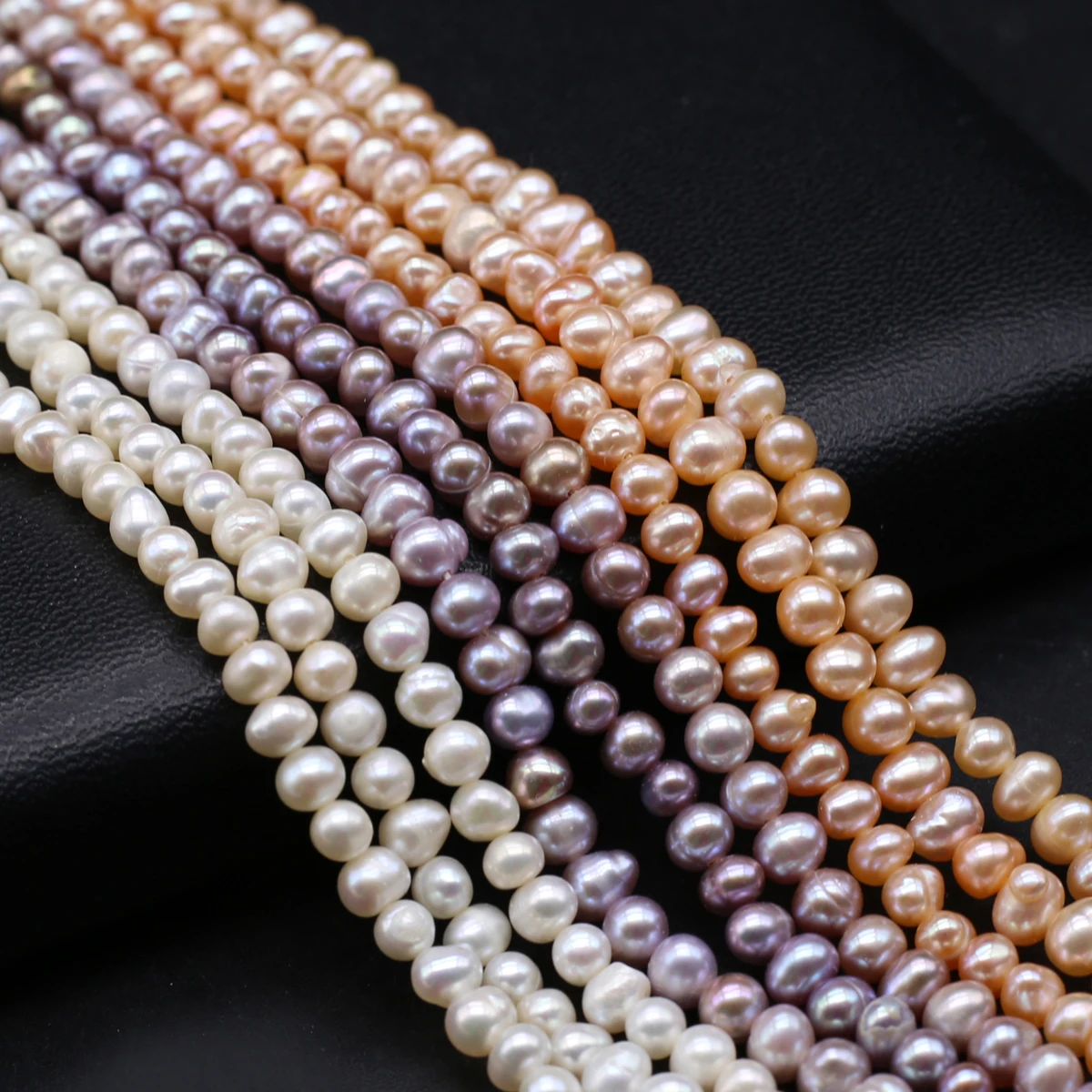 

Fine Natural Zhuji Freshwater Culture Pearl Beads Small Loose Oval Pearl Bead for Jewelry Making Diy Necklace Bracelets
