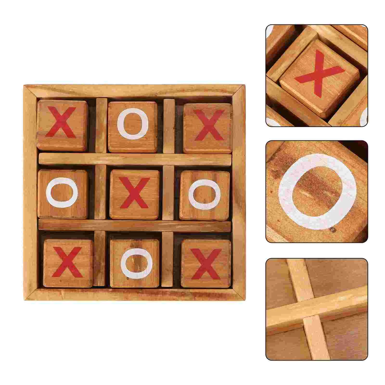 Toe Game for Kids Adults Game Wood Coffee Tables Family Games 3D Board Games Travel Games Preschool STEM Toys