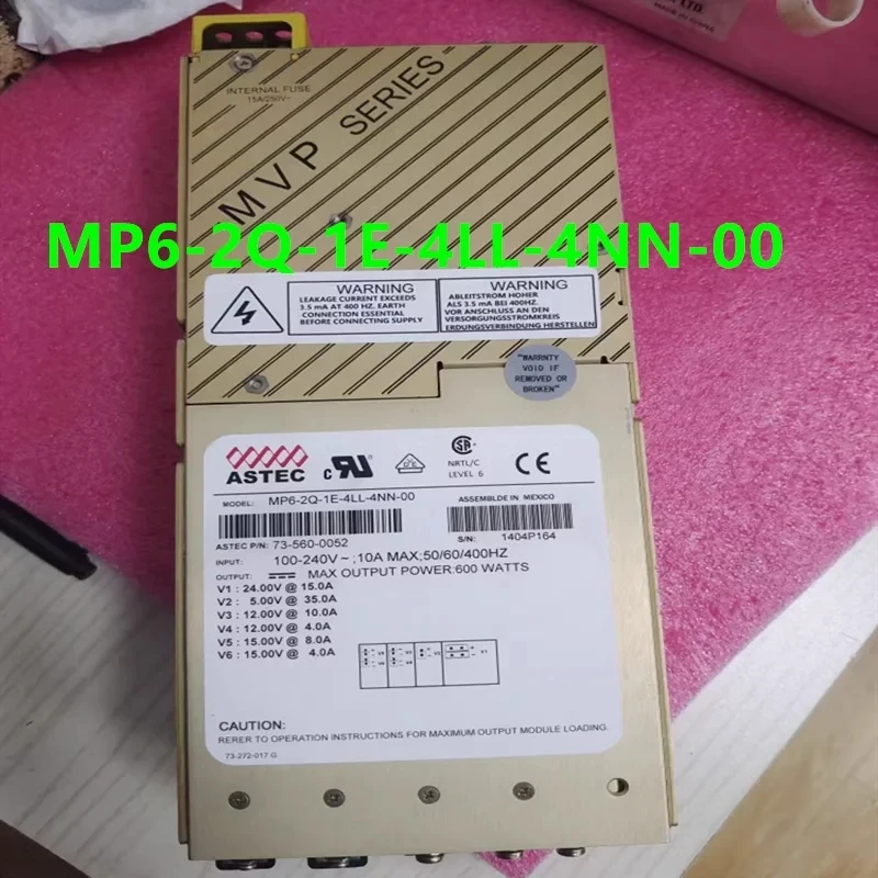 ASTEC 600W MP6-2Q-1E-4LL-4NN-00 73-560-0052용 90% 새 오리지널 전원 공급 장치는 새것처럼 작동합니다.