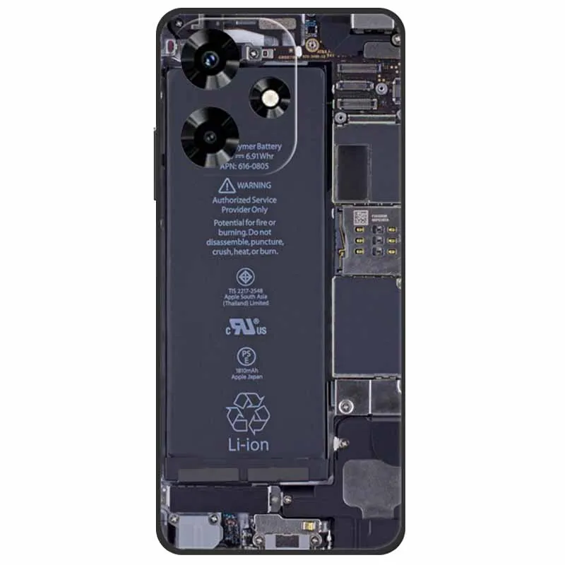 Silicone Wolf Lion TPU Soft Phone Case - Black