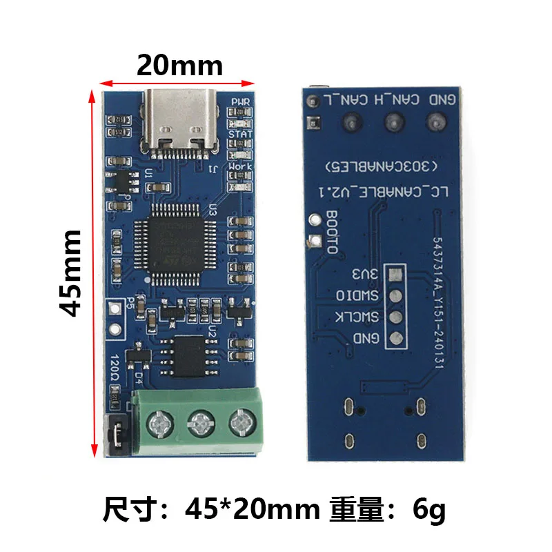 Adattatore Convertitore Modulo USB-CAN per Analizzatore