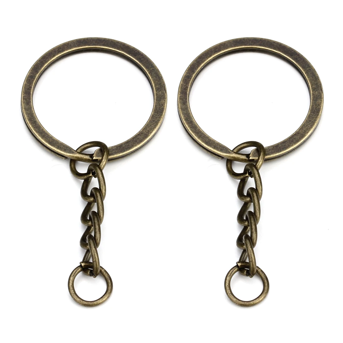 5/20 stücke 28mm Rot Kupfer Schlüsselbund Schlüssel Ring Schlüssel Kette Runde Split Keyfob Schlüsselanhänger Mit Jump Ring für Schlüsselbund Anhänger DIY Schmuck – Detail 5
