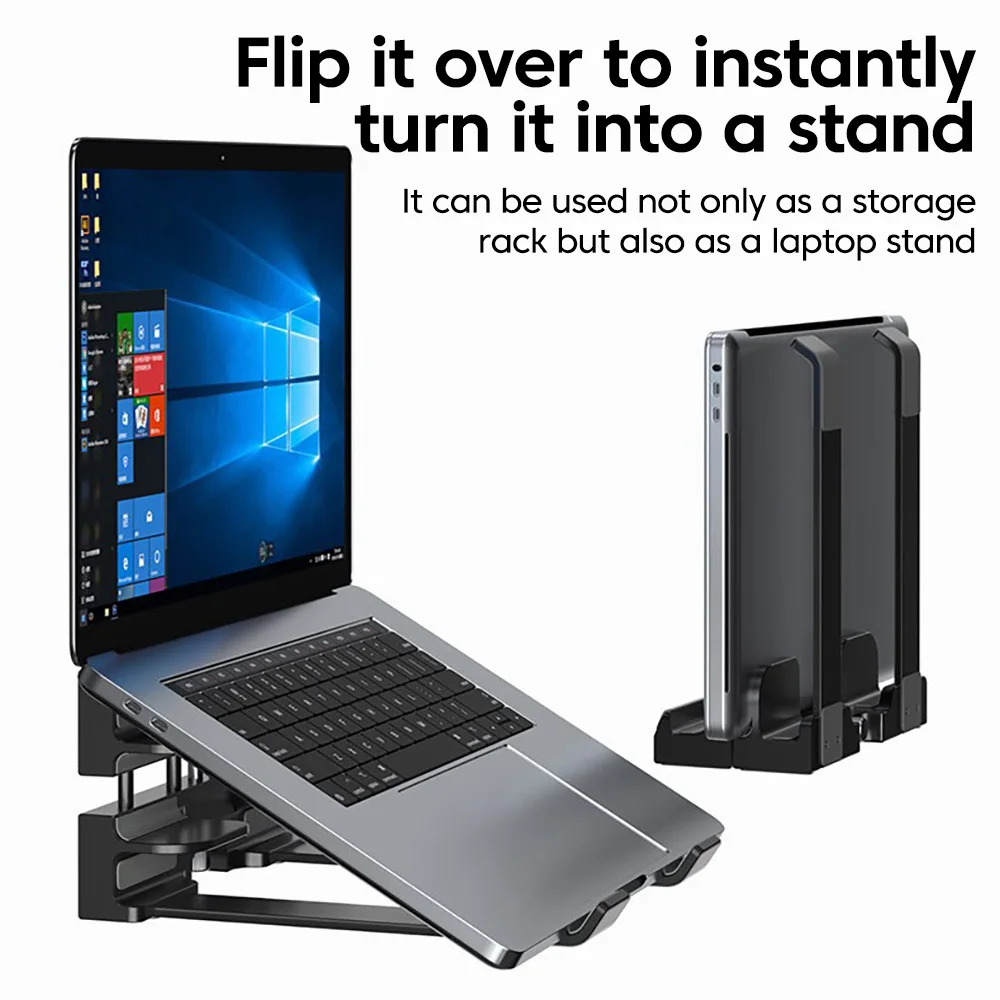 접이식 노트북 스탠드 노트북 컴퓨터 홀더 액세서리 Macbook 태블릿 전화 보관 가능 홀더 이중 용도 조절 가능 브래킷