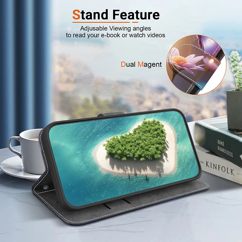 Deluxe Wallet Flip Leather Phone Case with Magnetic Card Slots
