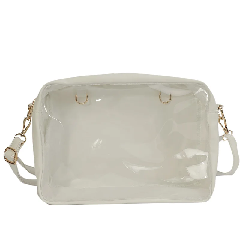 여성용 귀여운 일본 PU 가죽 크로스바디 백, 봉제 장난감, 투명 가방, 소녀 Ita 가방, Bolso, 20cm 높이, 신상 2024