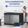 2-Person Portable Steam Sauna Tent Chair Remote Control 1400W 4L 270lbs 75" Tall 104-131°F Home Relaxation Spa 6