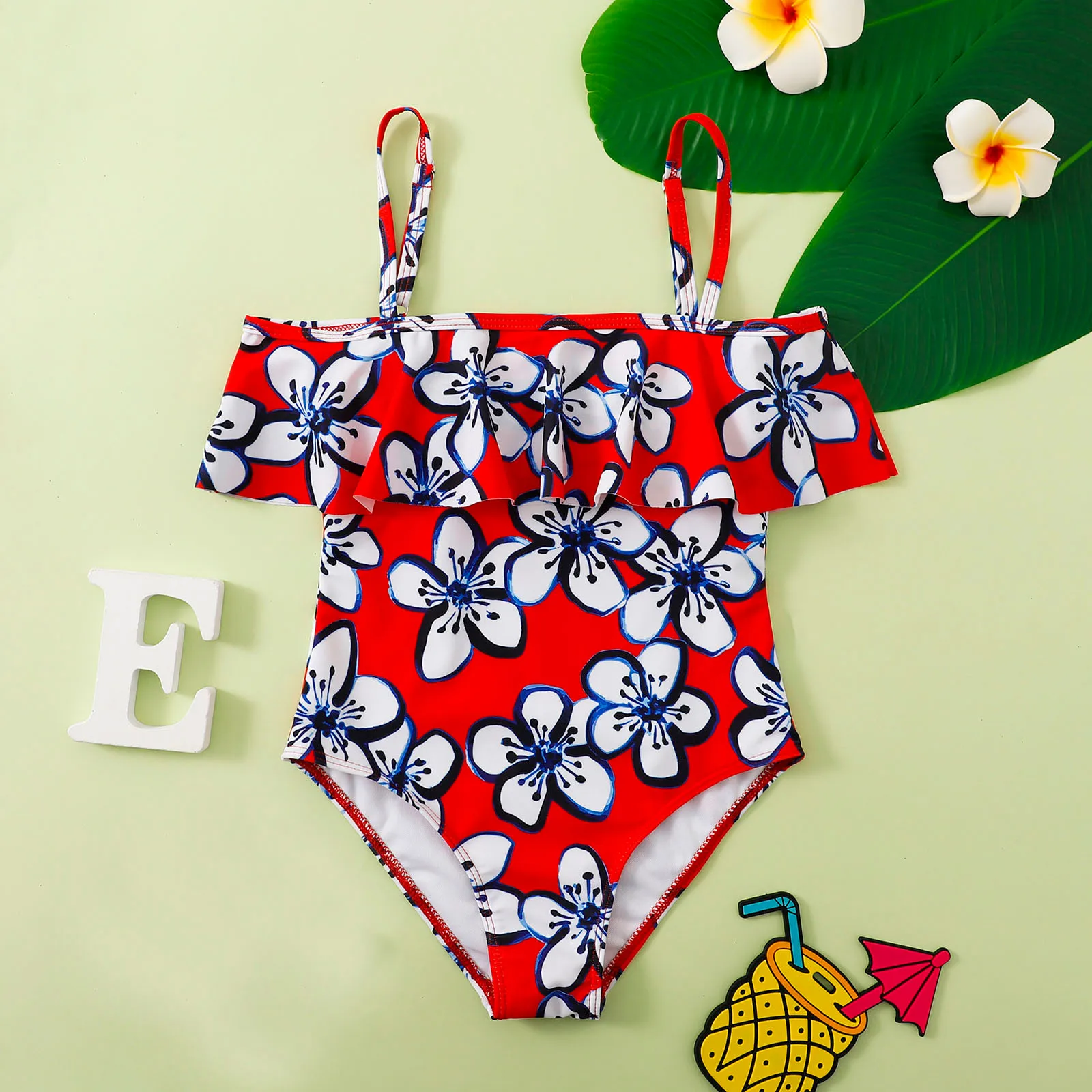 Swimming Suits For Girls Kids 6 13Y Ruffle Swimwear Outfits Infant