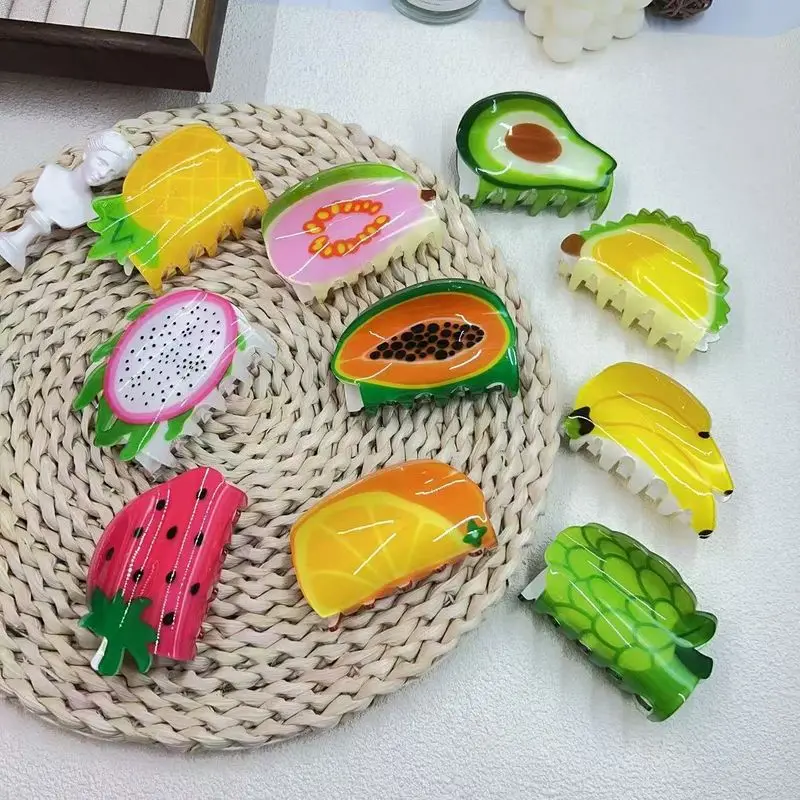 1 Stück Obstclip im koreanischen Stil, Haarspange für die Rückseite des Kopfes, High-End-Haifischenclip, Haarspange, Haarnadel-Haar-Accessoire