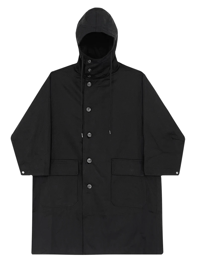 

Hooded Trench Coat Coat Women's Mid-Length Loose plus Size