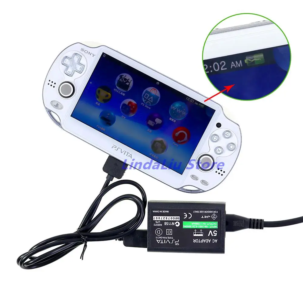 Adaptador ac Carregador Fonte de Alimentação ue Eua Plug com Cabo de Carregamento Usb para Sony Psvita ps Vita Psv 1000 Psv 2000 - Image 4