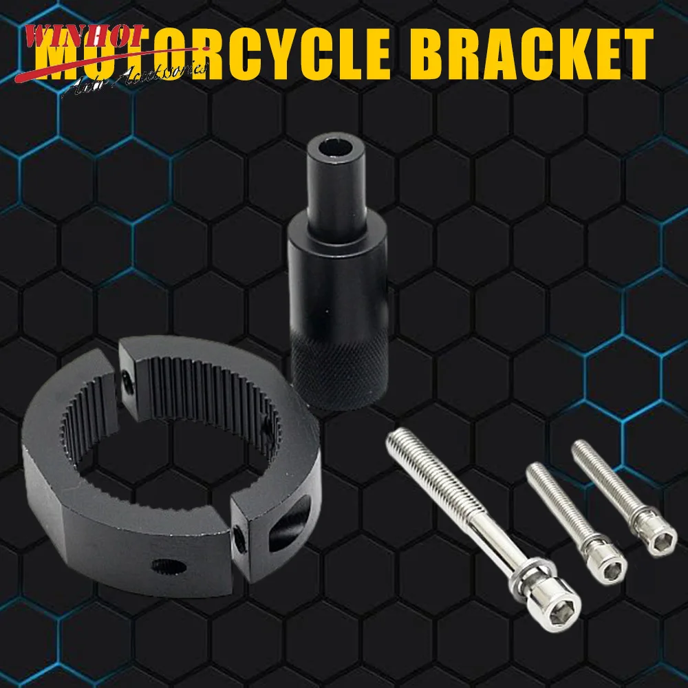 Support De Phare Moto Universel 38-60 Mm - Lot De 2, En Alliage Aluminium, Réglable 360°. Pour Fourche, Guidon, Barre De Protection
