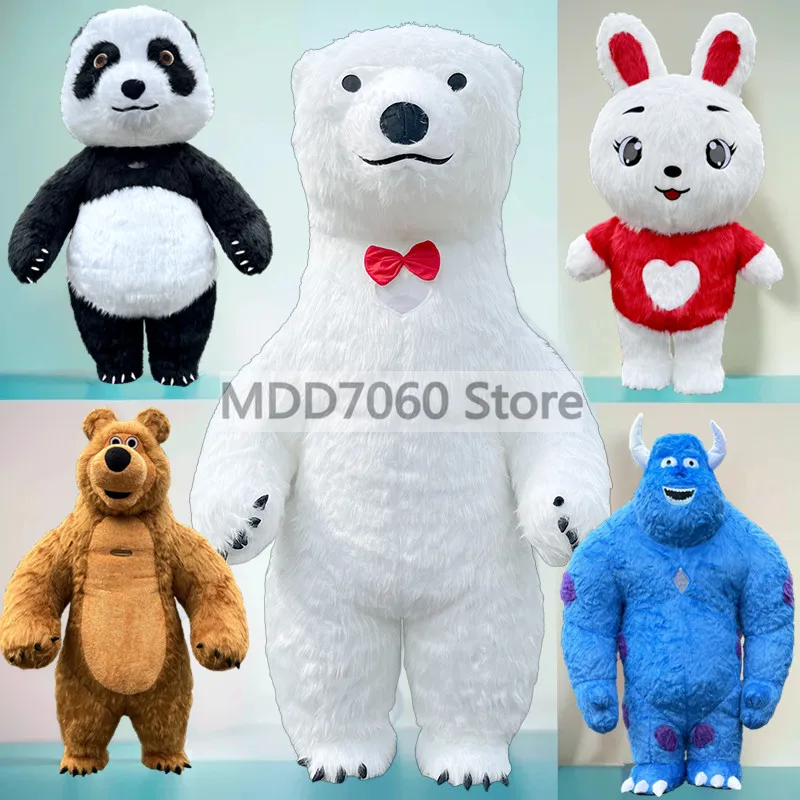 Giant Panda Inflatable Costume Street Funny Polar Bear Mascot Costume Party Role Playing Plush Inflatable Mascot superhero costume,halloween costume,masquerade costume,anime bodysuit costume,men cosplay costume
