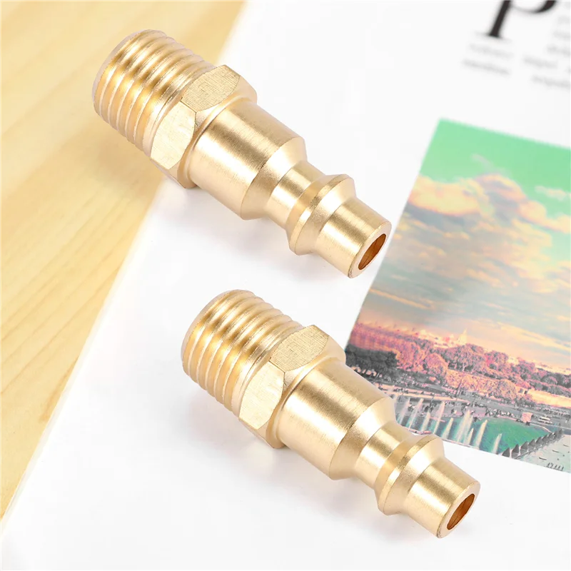 

Brass 1/4 Inch NPT Male Air Hose Quick Connect Adapter,Air Coupler Plug Kit,Air Compressor Fittings 10Pcs (Male NPT)
