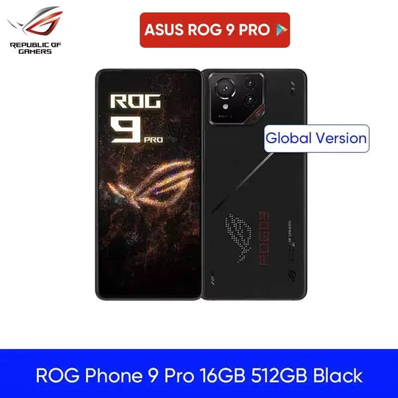 新品未開封 ROG Phone 9 Pro グローバル 16/512 Black ROG Phone 9 Pro 16+512GB 6.78inch Display 2k 165Hz 5G Gaming