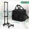 LoDrid Rolling Cleaning Caddy with Lid, Cleaning Supplies Organizer with Detachable Trolley, Cleaning Caddy Cart on Wheels with 6