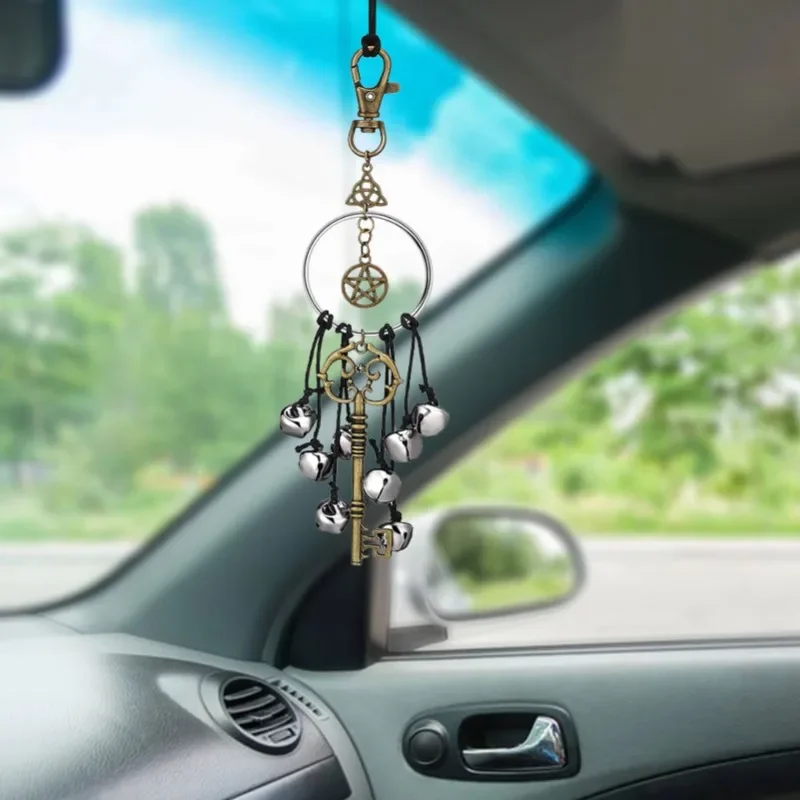 Witch Home Protection Decoration Kitchen Decoration Key Pendant Witch Bell Door Witch Bell Supplies Antique Magic Keys