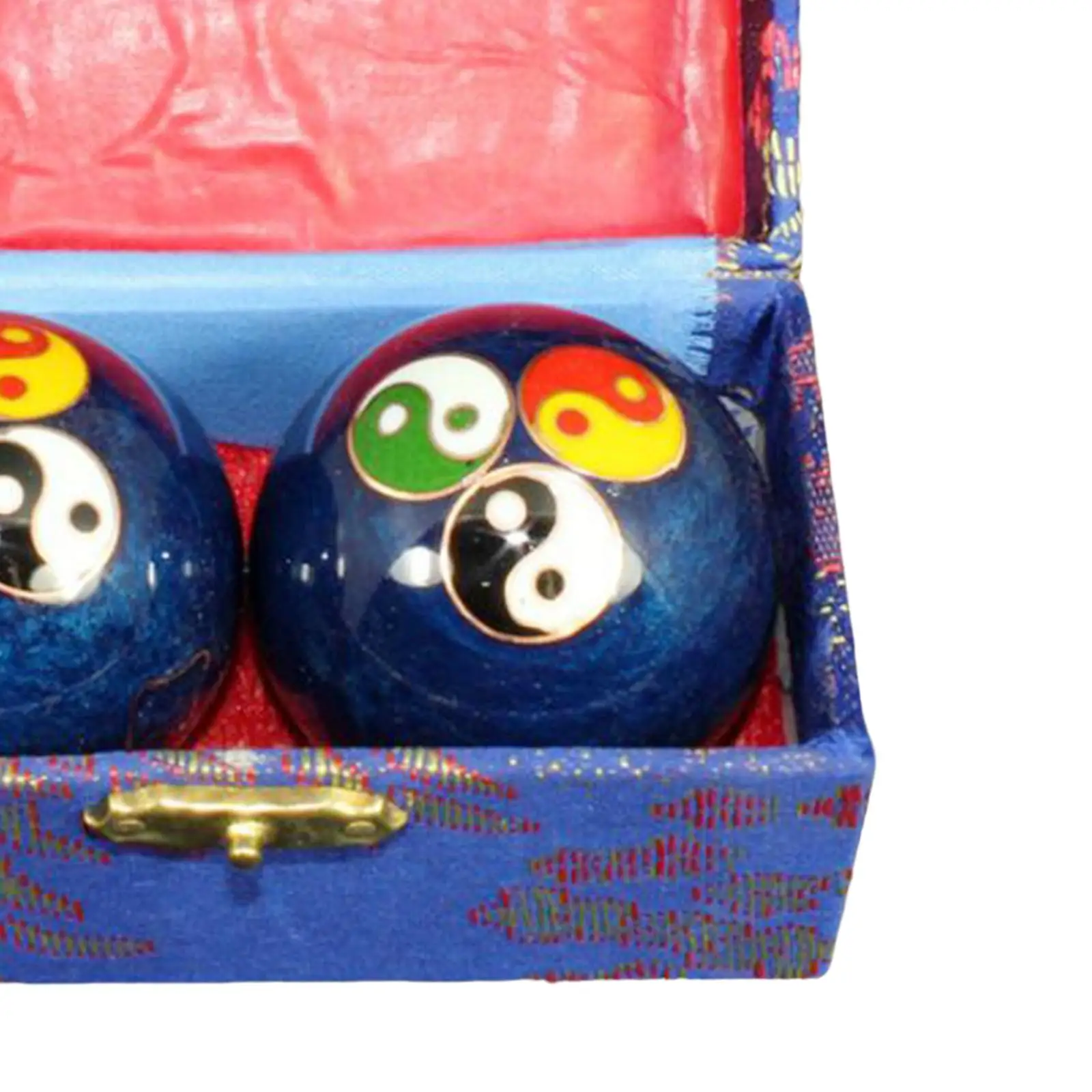 2 Pieces Massage Balls with Storage Box Chinese Health Balls for Parents