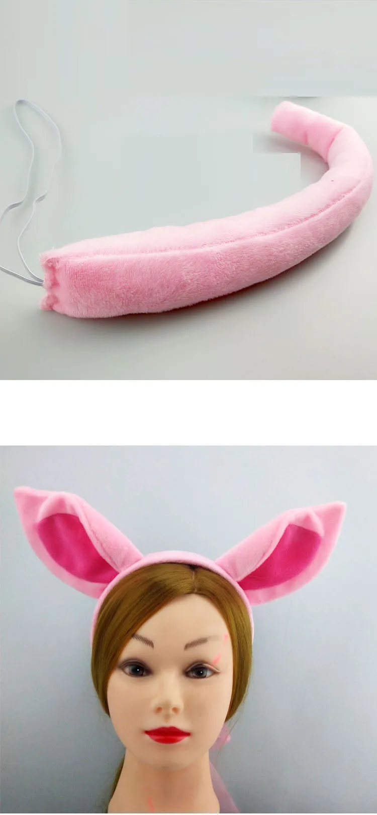 Adults Kids Plush Boy Girl Pig Headband Tail Nose Animal Set Gift Birthday Party Cosplay Costume Christmas Halloween