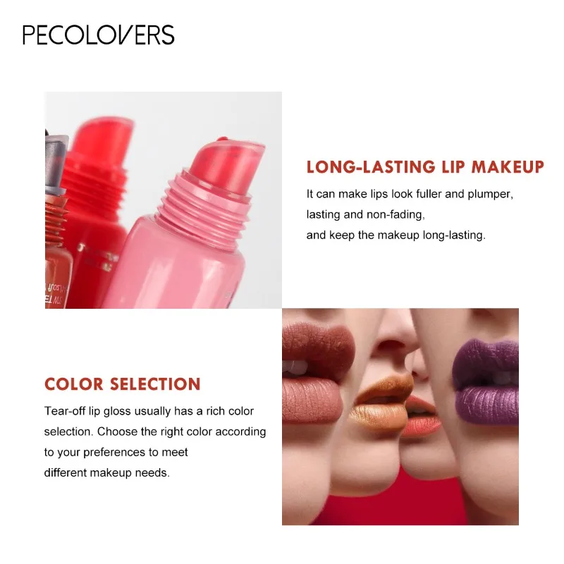 New Lip Stain Peel Off and Reveal - Long Lasting Waterproof Pink Lip Tint Transfer Proof Natural Lip Stain 5