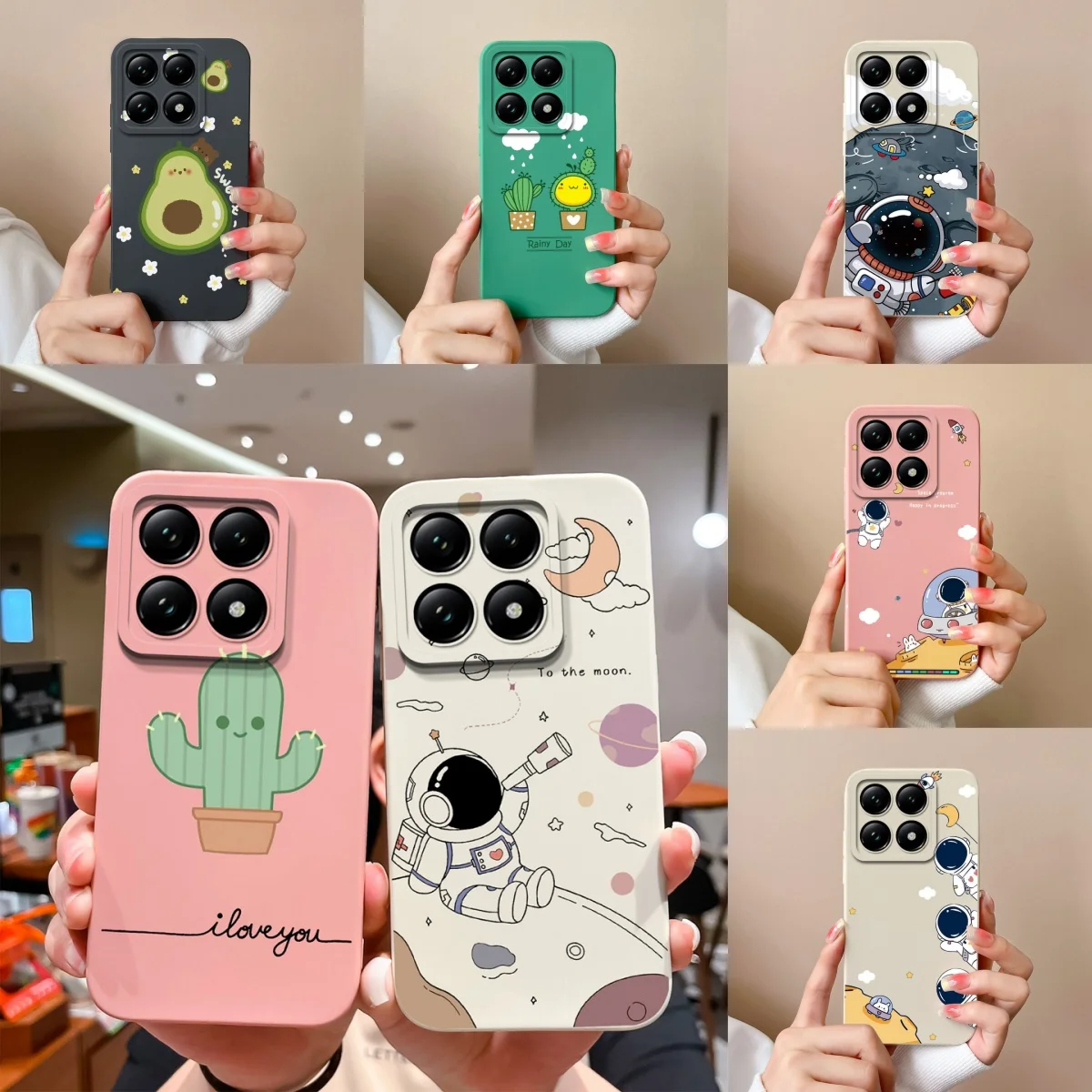 Cartoon Astronaut Protective Durable Fashion Soft Phone Cover