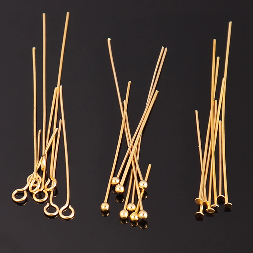 100pcs 316L Stainless Steel Head pins Eye Pins Findings For Diy Jewelry