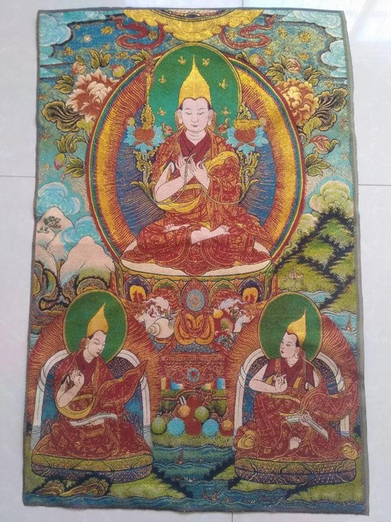 

Tangka, тибетский Будда, Zongkaba, украшение для дома, благоприятный
