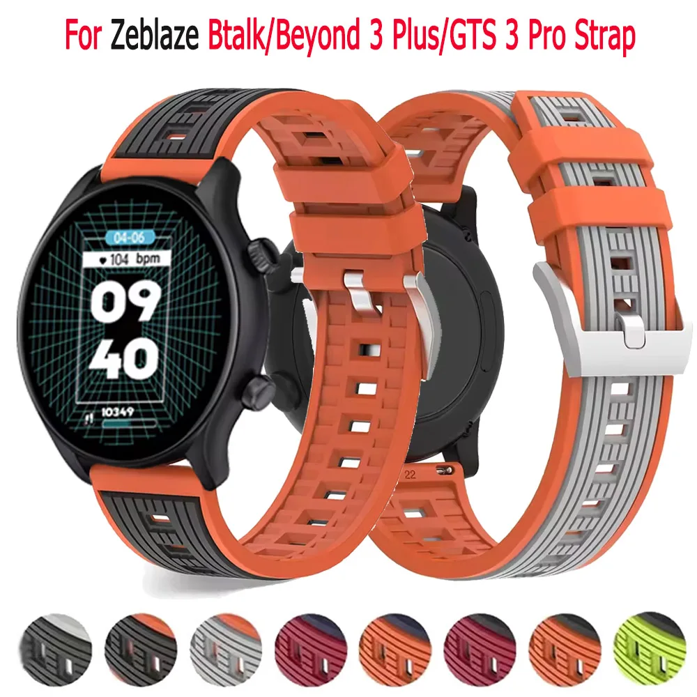 Versatile 22mm Silicone Sports Band - Premium Replacement Strap