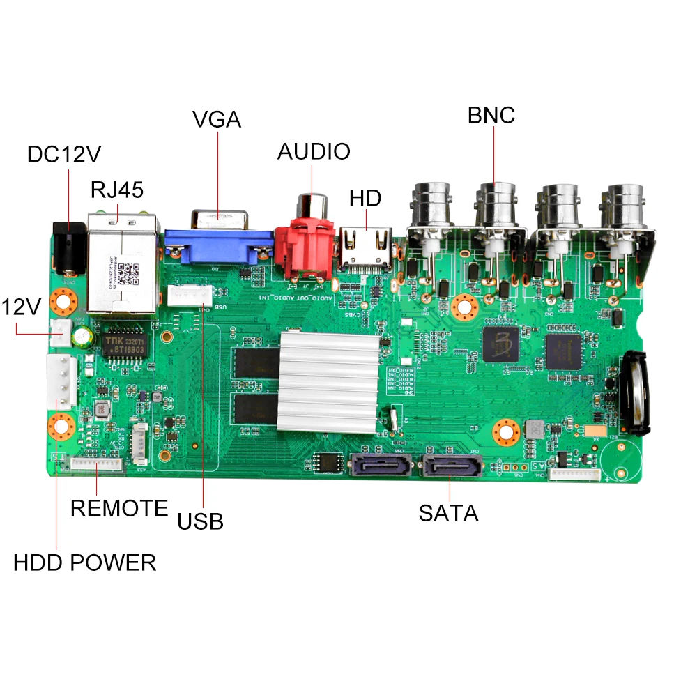 USAFEQLO ̺긮 8CH AHD 8MP-N 4K-N ̴ DVR NVR H.265 XVi  ڴ, Ƴα AHD ī޶ HDMI  DVR