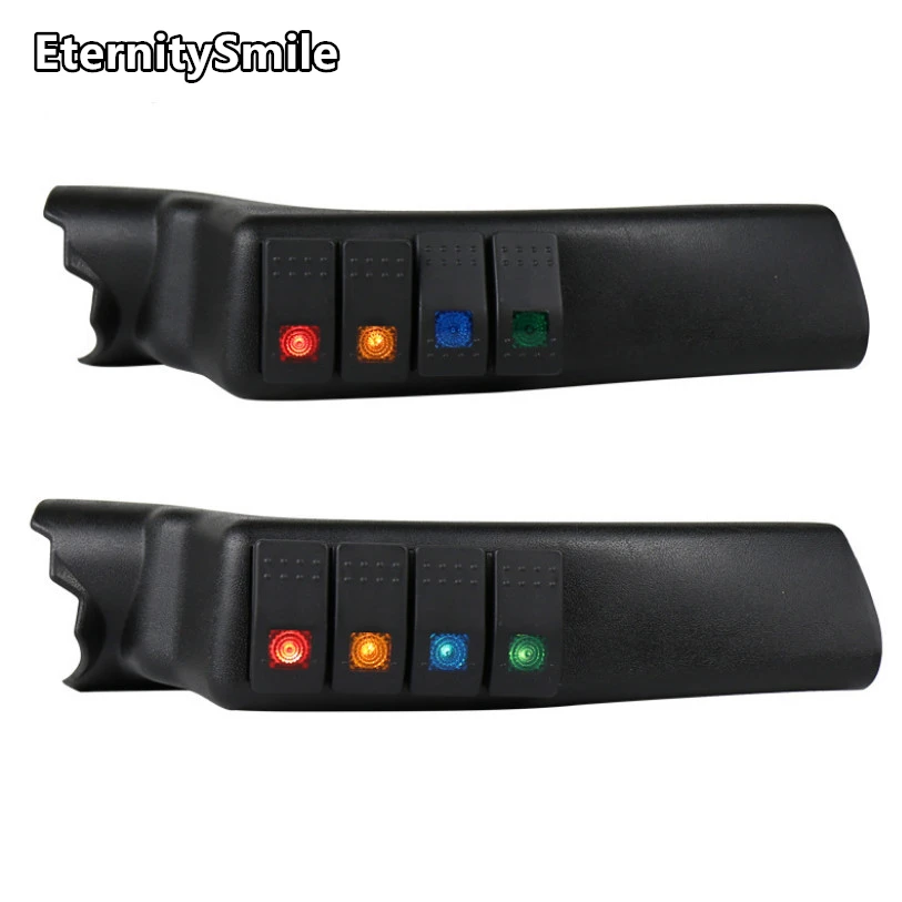 Lato Sinistro A Pillar 4 Switch Pod Panel Kit Per Jeep Wrangler Jk 2007 + Professional Pillar A Switch Panel