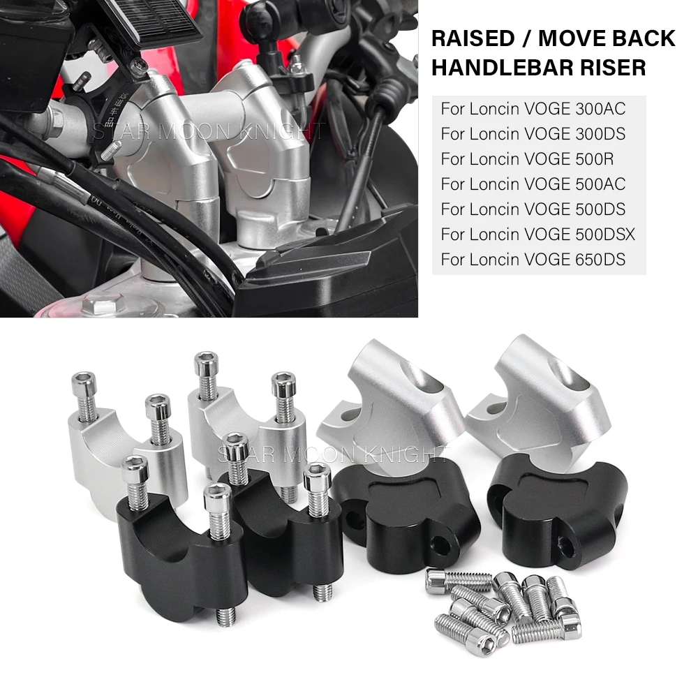 

For Loncin VOGE 650DS 500R 500AC 500DS 500DSX 300AC 300DS Motorcycle Handlebar Riser Clamp Extend Adapter Drag Handle bar