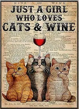 

Eeypy Cat Retro Teak Lived Happily Gardening Poster Metal Tin Sign Iron Painting Home Family Lovers Gift Funny Metal Signs