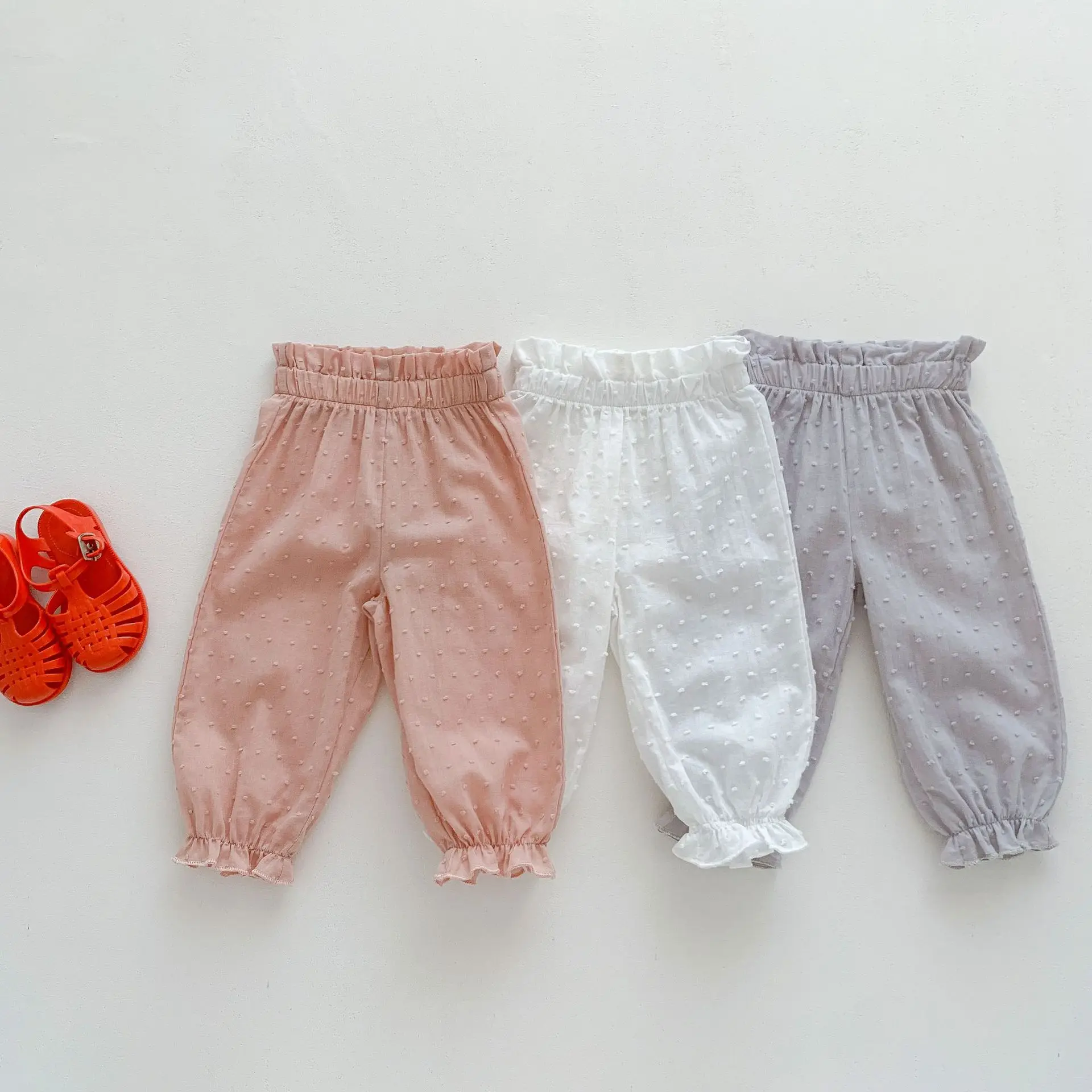 

Summer Pants for Baby Girl Mosquito Repellent Infant Trousers High Waist Corset Pants Toddler Girls Casual Bloomers 1-3 Years