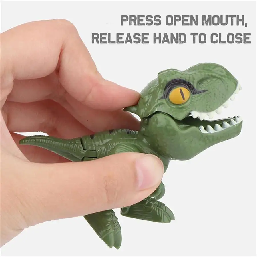 Miniaturowe kreskówkowe paluszkowe dinozaury Tyranozaur — plastikowe pacynki na palce (5/10/20)