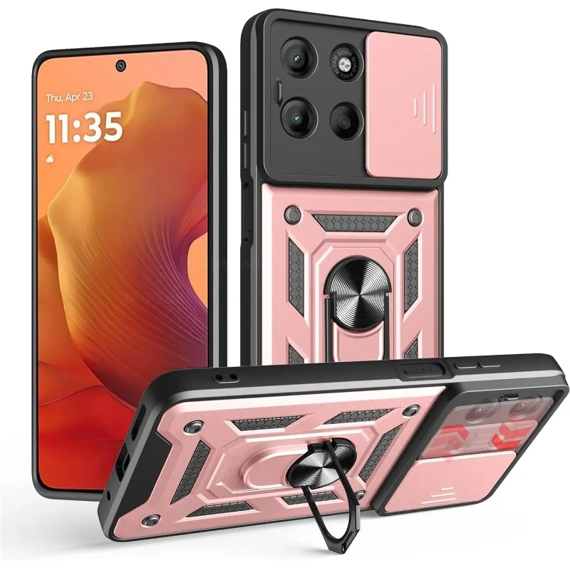 Mingle Armor Slide Lens Protective Case with Magnetic Metal Ring and Anti-Drop Design