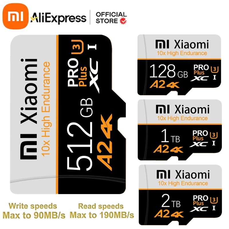 Xiaomi Micro TF SD Card 2TB 1TB 512GB 256GB 128GB 64GB A2 C10 Usb Flash Memory 190mb/s For Mobile Phone,memory card